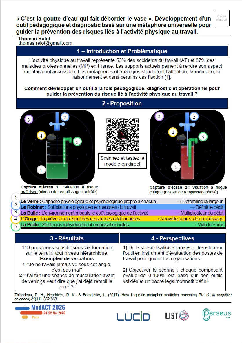 Poster scientifique LeVerre Labs présenté à ModACT 2026